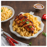 SWEET & SPICY HONEY PEPPER CHICKEN W/MAC & CHEESE